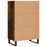vidaXL Buffet haut chêne fumé 57x35x90 cm bois d'ingénierie