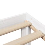 vidaXL Cadre de lit avec tête de lit blanc 90x200cm bois de pin massif
