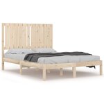 vidaXL Cadre de lit bois massif 120x190 cm petit double