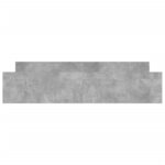 vidaXL Cadre de lit tête de lit et pied de lit gris béton 180x200 cm