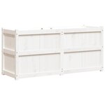 vidaXL Jardinière blanc 150x50x70 cm bois de pin massif