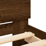 vidaXL Cadre de lit tête de lit chêne marron 90x190 cm bois ingénierie
