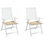 vidaXL Coussins de chaise de jardin lot de 2 beige 50x50x3 cm