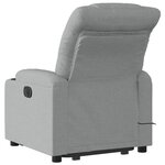 vidaXL Fauteuil inclinable de massage électrique Gris clair Tissu