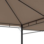 vidaXL Belvédère et double toits étentus 3x3x2 75 m Taupe 180g/m²