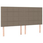 vidaXL Cadre de lit avec tête de lit Taupe 160x200 cm Tissu
