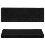vidaXL Tapis d'escalier 15 Pièces 65x21x4 cm Noir