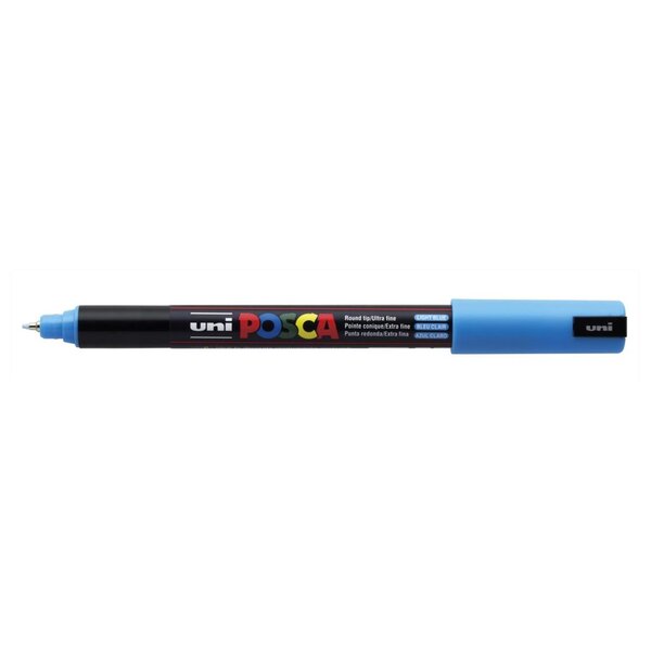 Marqueur pointe calibrée extra-fine POSCA PC1MR 0,7mm Bleu Clair x 12 POSCA