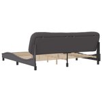 vidaXL Cadre de lit sans matelas gris 200x200 cm similicuir