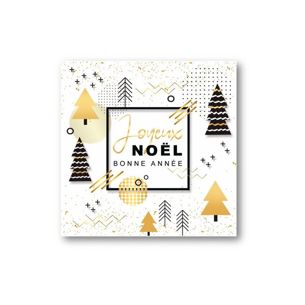 Carte de voeux avec enveloppe - lot de 3 cartes joyeux noël bonne année