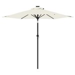 vidaXL Parasol de jardin avec mât en acier blanc 225x225x212 cm