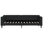 vidaXL Lit de jour avec lit gigogne noir 80x200 cm tissu