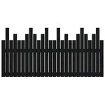 vidaXL Tête de lit murale Noir 166x3x80 cm Bois massif de pin
