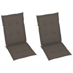 vidaXL Chaises inclinables de jardin lot de 2 et coussins bois acacia