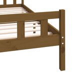 vidaXL Cadre de lit Marron miel Bois massif 120x200 cm