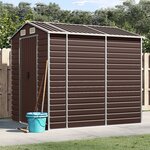 vidaXL Abri de jardin marron 191x215x198 cm acier galvanisé