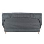 COMFORT BULTEX Clic clac 3 places - Tissu anthracite - 192 x 95 x 101 - MONA