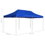 vidaXL Tente de réception pliable Aluminium 6 x 3 m Bleu