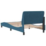 vidaXL Cadre de lit sans matelas bleu 100x200 cm velours