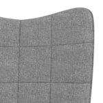 vidaXL Chaise à bascule Gris clair Tissu