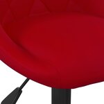 vidaXL Chaise de bureau Rouge bordeaux Velours