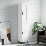 vidaXL Buffet haut Blanc 34 5x34x180 cm Bois d'ingénierie