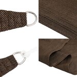 vidaXL Voile d'ombrage 160 g/m² Marron 2x2 5 m PEHD