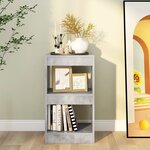 vidaXL Bibliothèque/Séparateur de pièce Gris béton 40x30x72 cm