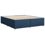 vidaXL Cadre de lit sans matelas bleu 200x200 cm tissu