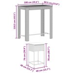 vidaXL Ensemble de bar de jardin 7 Pièces avec coussins noir poly rotin