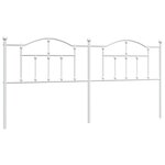 vidaXL Tête de lit métal blanc 200 cm