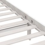 vidaXL Cadre de lit Blanc Bois de pin massif 135x190 cm Double