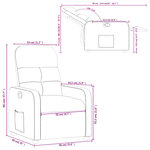 vidaXL Fauteuil inclinable Crème Tissu