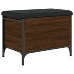 vidaXL Banc de rangement chêne marron 62x42x45 cm bois d'ingénierie
