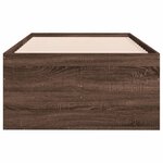 vidaXL Lit de jour et tiroirs chêne marron 90x190 cm bois d'ingénierie