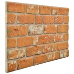 vidaXL Panneaux muraux 3D design de brique marron clair 11 Pièces EPS