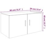 vidaXL Armoire murale Chêne marron 80x39x40 cm Bois d'ingénierie