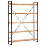vidaXL Bibliothèque à 5 niveaux 140x30x180 cm Bois d'acacia solide