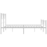 vidaXL Cadre de lit métal avec tête de lit/pied de lit blanc 120x190cm