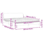 vidaXL Lit avec matelas noir 180x200 cm velours