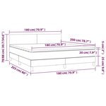 vidaXL Sommier à lattes de lit et matelas et LED Gris foncé 180x200 cm