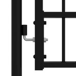 vidaXL Portail et sommet de lance Noir 406x173 cm Acier enduit poudre