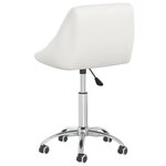 vidaXL Chaises pivotantes à manger lot de 6 blanc similicuir