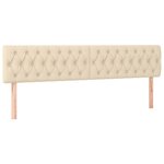 vidaXL Sommier à lattes de lit avec matelas Crème 180x200 cm Tissu