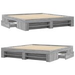 vidaXL Cadre de lit sonoma gris 180x200 cm bois d'ingénierie