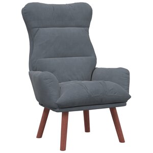 vidaXL Fauteuil Relaxant en Velours Gris Foncé