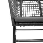 vidaXL Chaises de jardin lot de 2 avec coussins noir résine tressée
