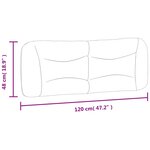 vidaXL Coussin de tête de lit marron foncé 120 cm tissu