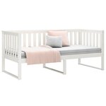 vidaXL Lit de jour Blanc 90x190 cm Bois de pin massif