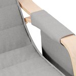 vidaXL Chaise à bascule Gris clair Tissu